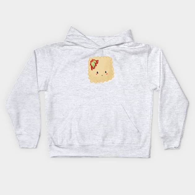 Cute ravioli pasta Kids Hoodie by Mydrawingsz